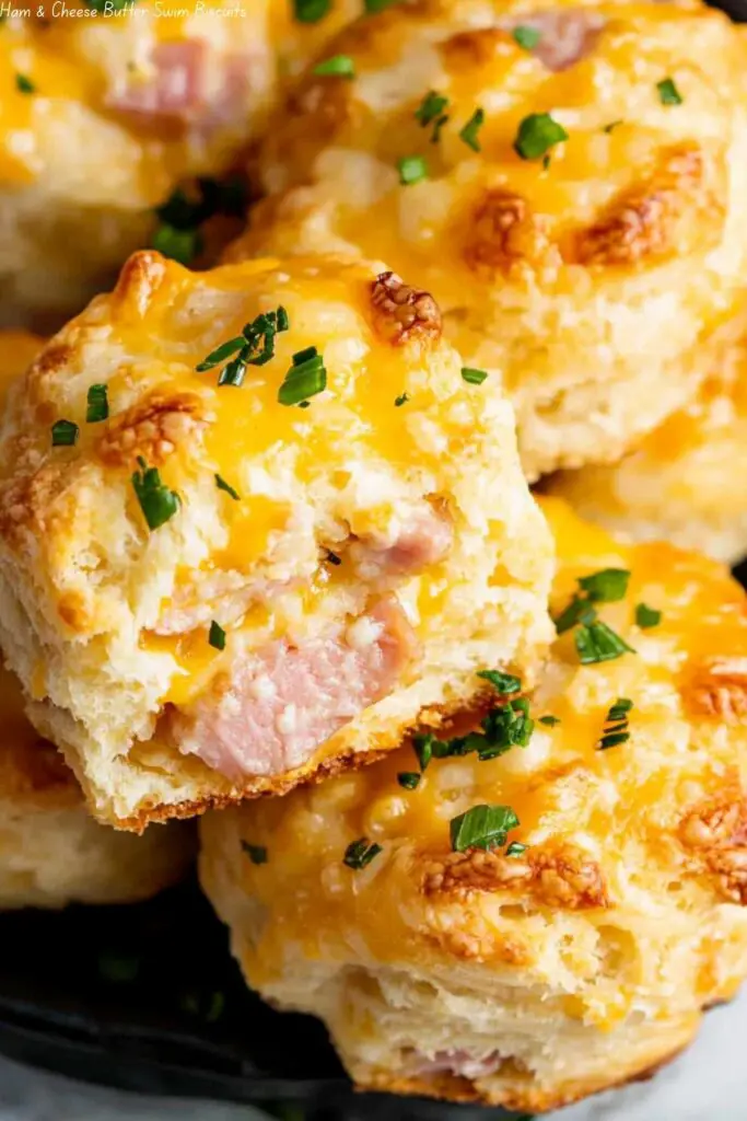 Ham & Cheese Butter Swim Biscuits