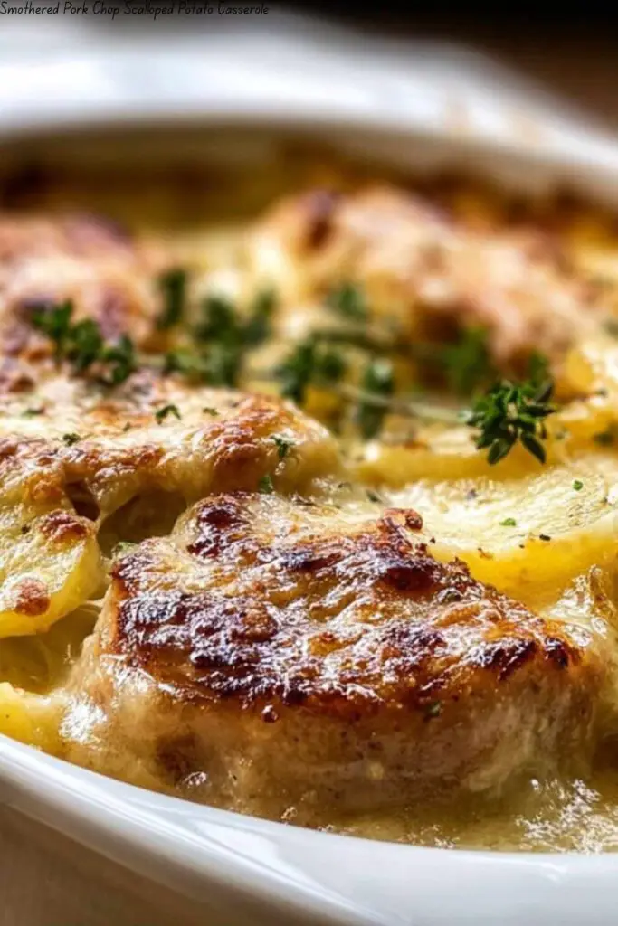Smothered Pork Chop Scalloped Potato Casserole