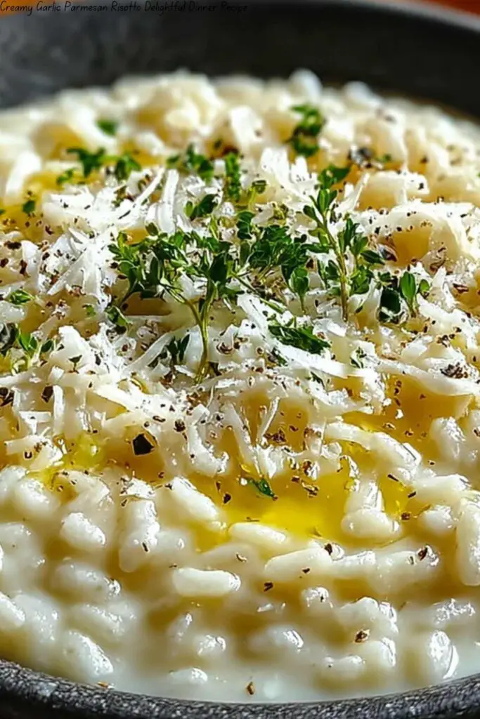Creamy Garlic Parmesan Risotto Delightful Dinner Recipe
