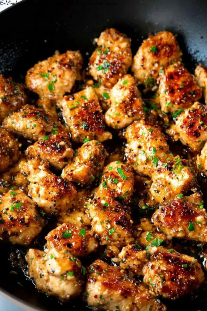 15-Minute Garlic Butter Chicken Bites: Easy One-Pan Recipe