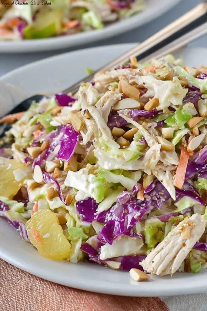 Tropical Chicken Slaw Salad