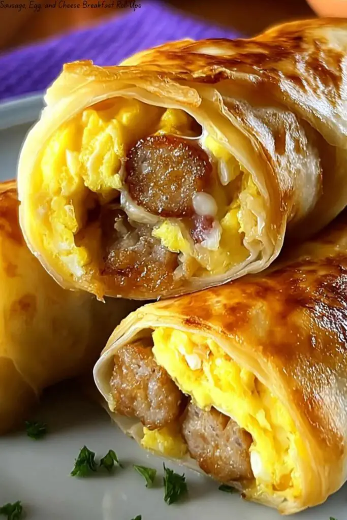 Sausage, Egg, and Cheese Breakfast Roll-Ups
