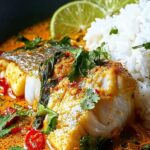 Coconut Lime Fish Curry with Jasmine Rice