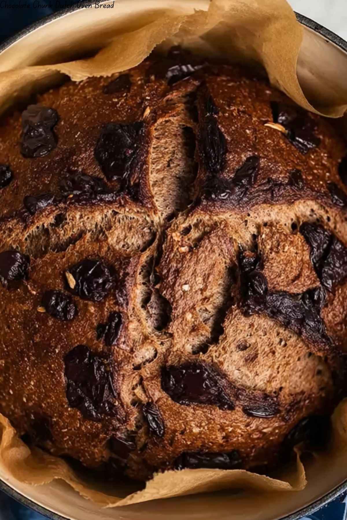 Chocolate Chunk Dutch Oven Bread