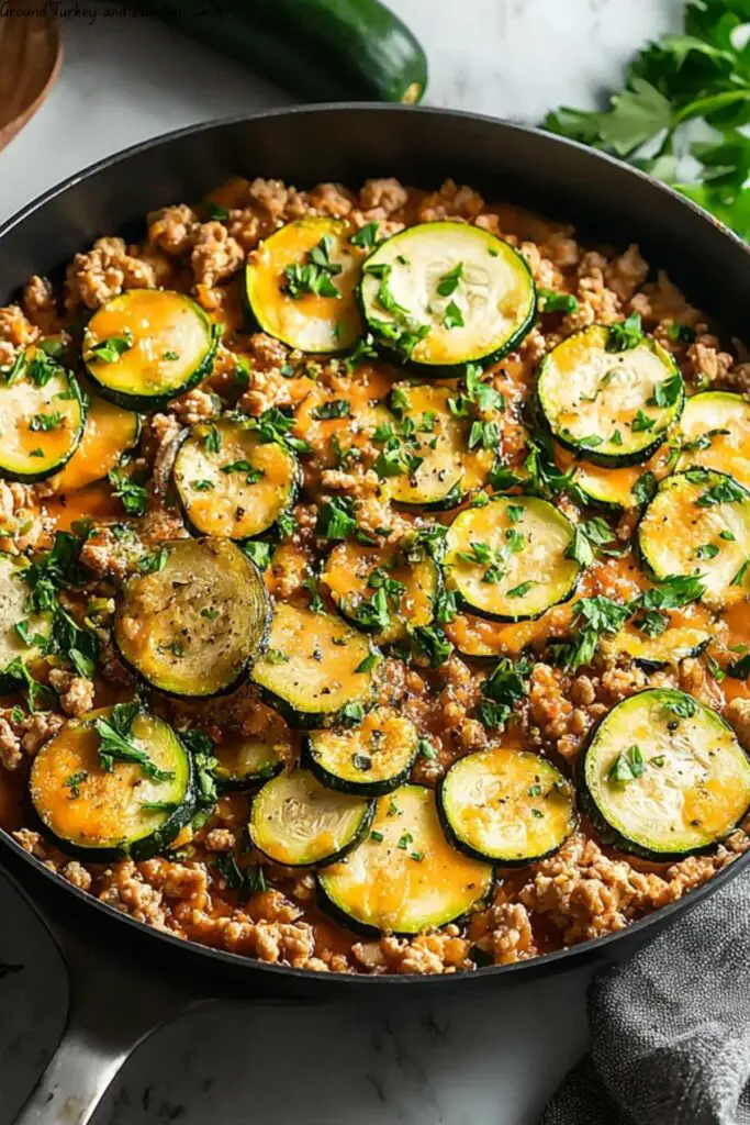 Ground Turkey and Zucchini Skillet