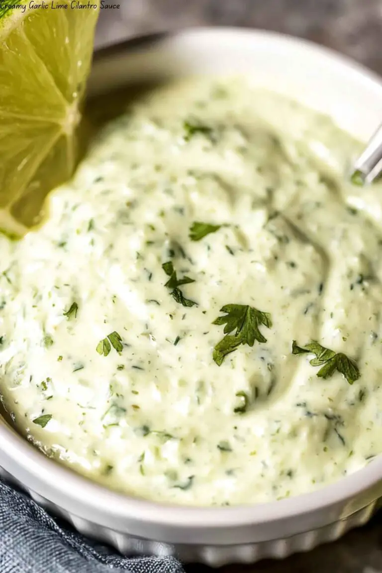 Creamy Garlic Lime Cilantro Sauce