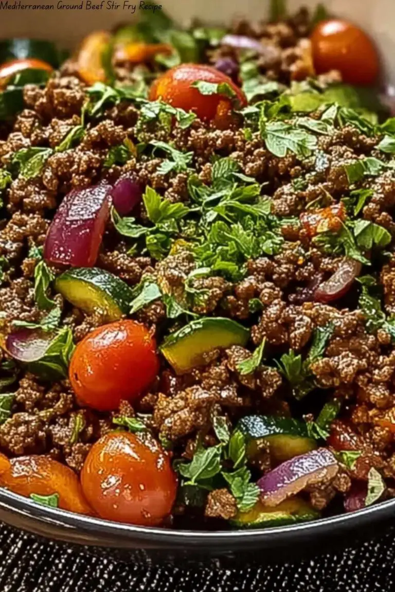 Mediterranean Ground Beef Stir Fry Recipe