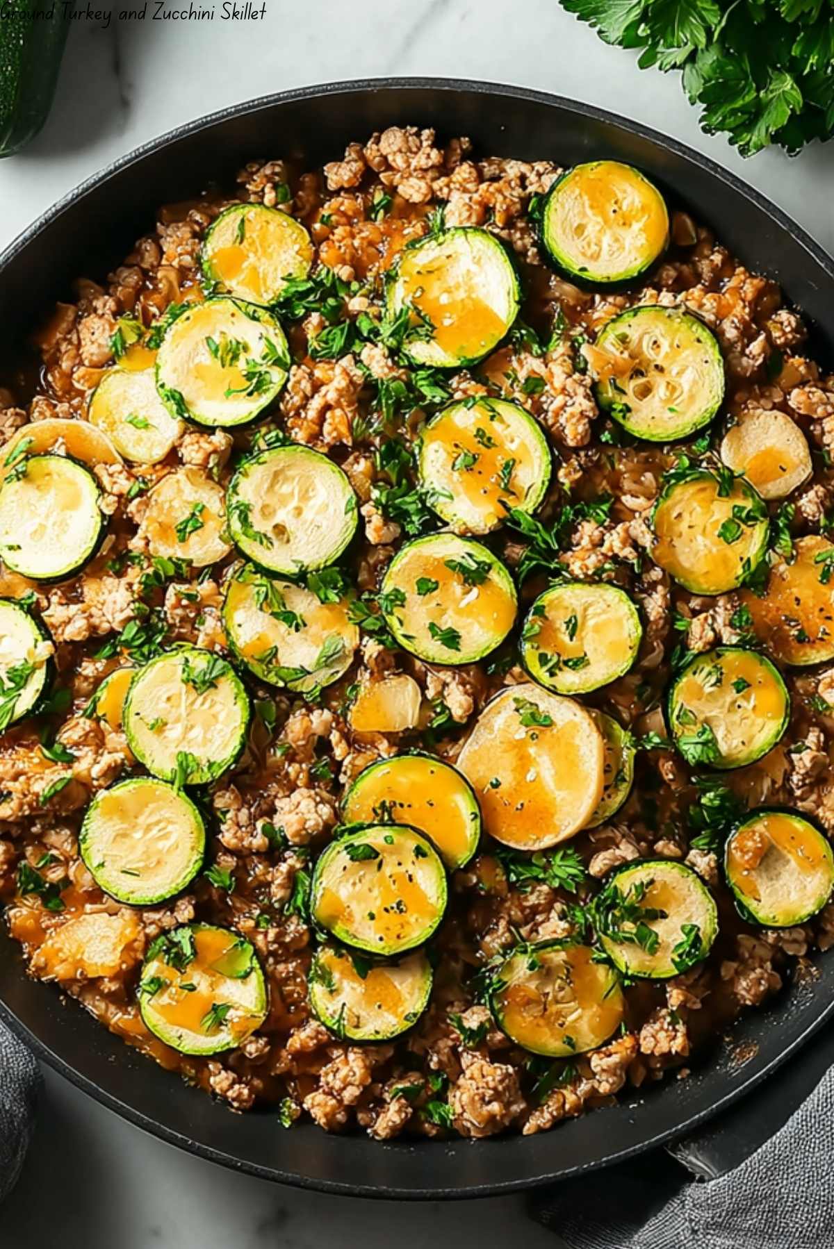 Ground Turkey and Zucchini Skillet