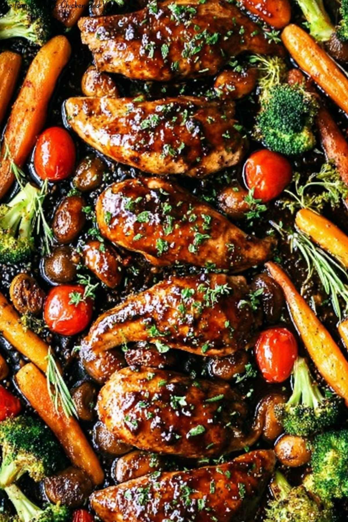 One Pan Balsamic Chicken and Veggies