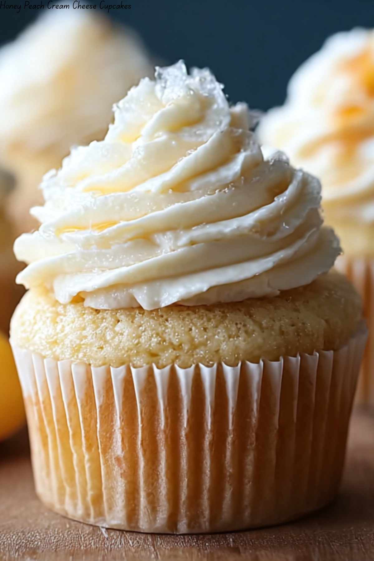 Honey Peach Cream Cheese Cupcakes
