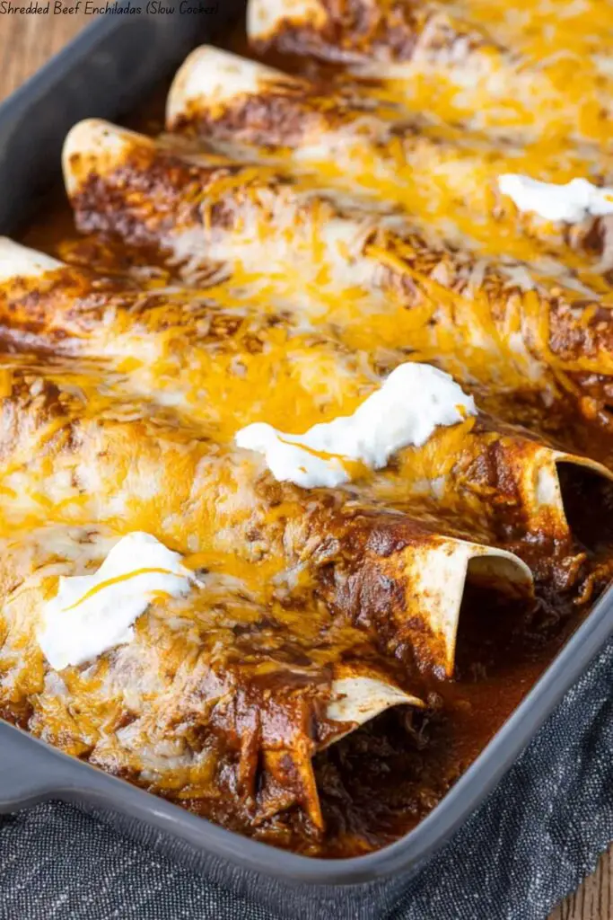 Shredded Beef Enchiladas (Slow Cooker)