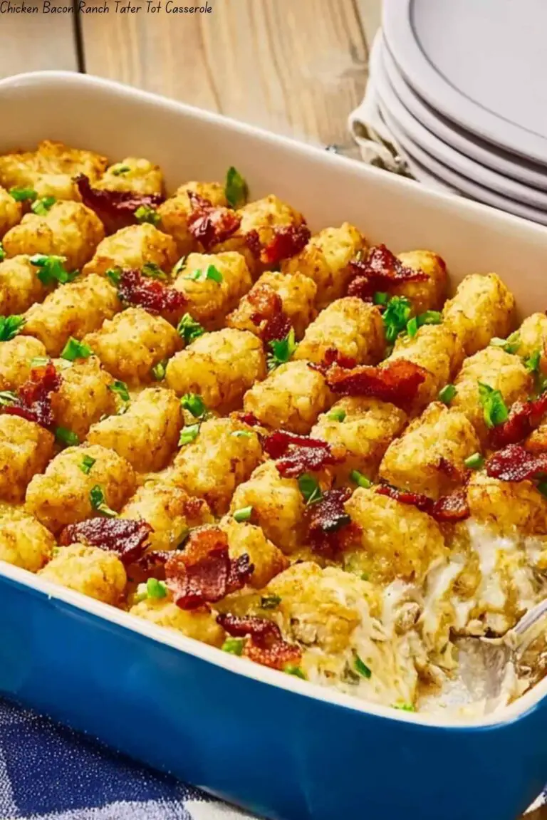 Chicken Bacon Ranch Tater Tot Casserole