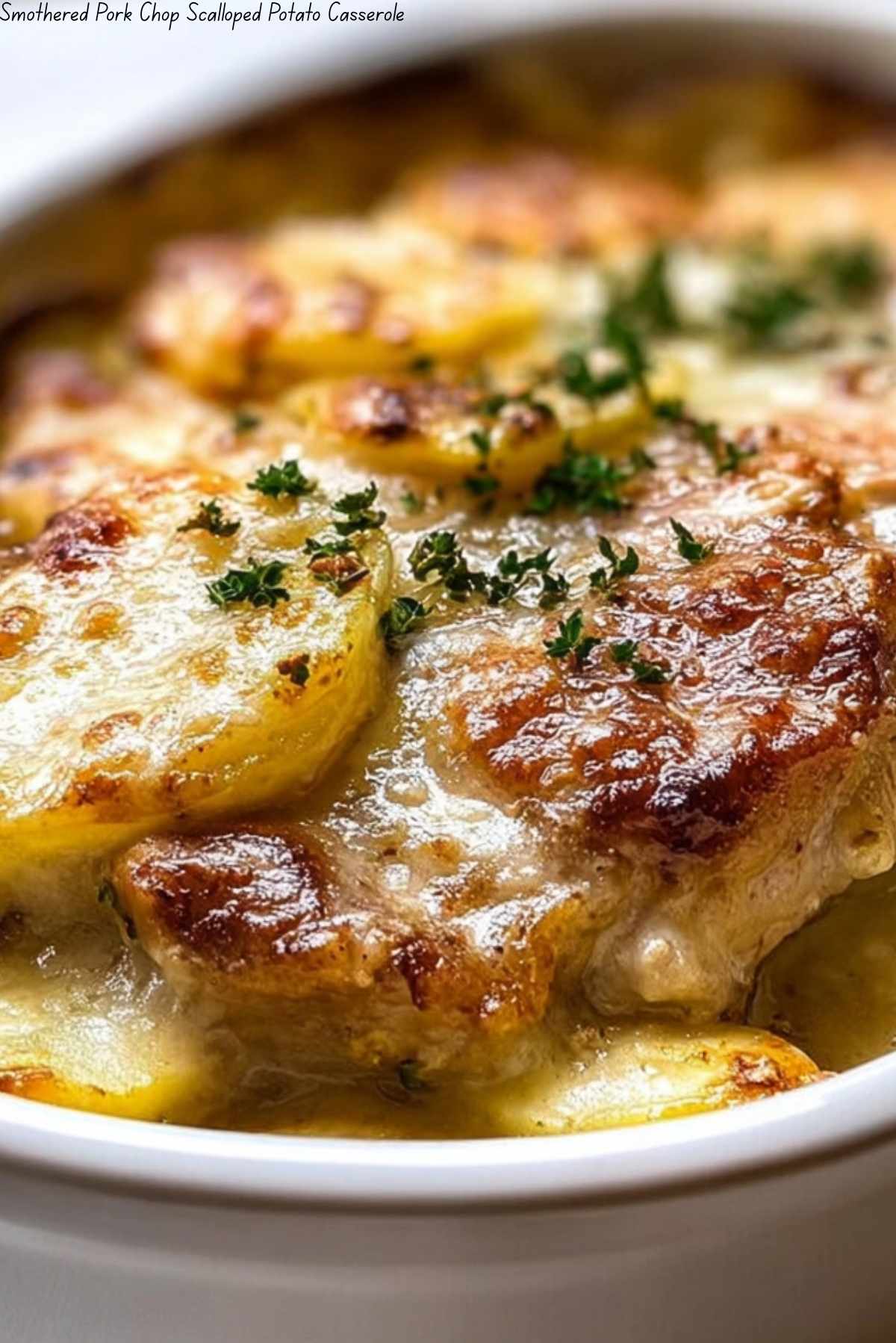 Smothered Pork Chop Scalloped Potato Casserole
