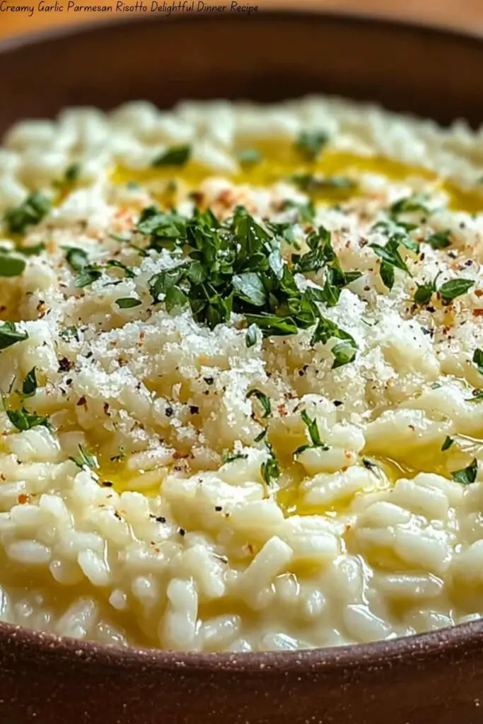 Creamy Garlic Parmesan Risotto Delightful Dinner Recipe