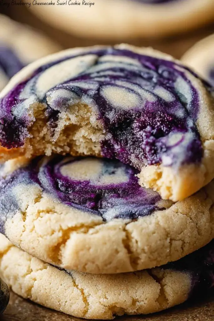 Easy Blueberry Cheesecake Swirl Cookie Recipe