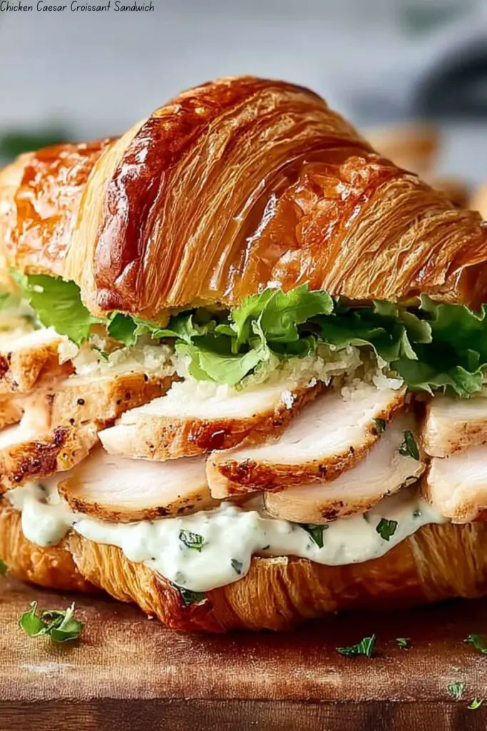 Chicken Caesar Croissant Sandwich