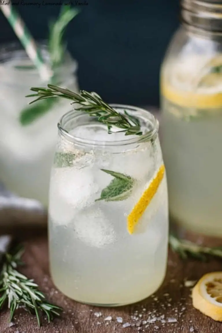 Mint and Rosemary Lemonade with Vanilla