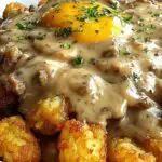 Tater Tot Breakfast Bowl with Sausage Gravy