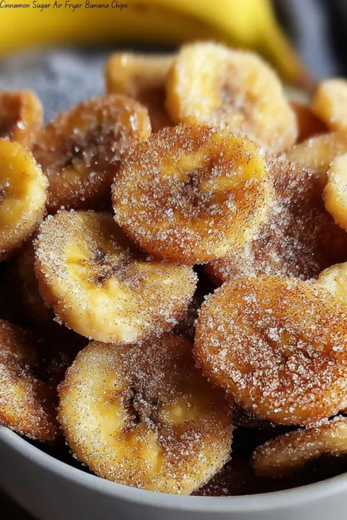 Cinnamon Sugar Air Fryer Banana Chips