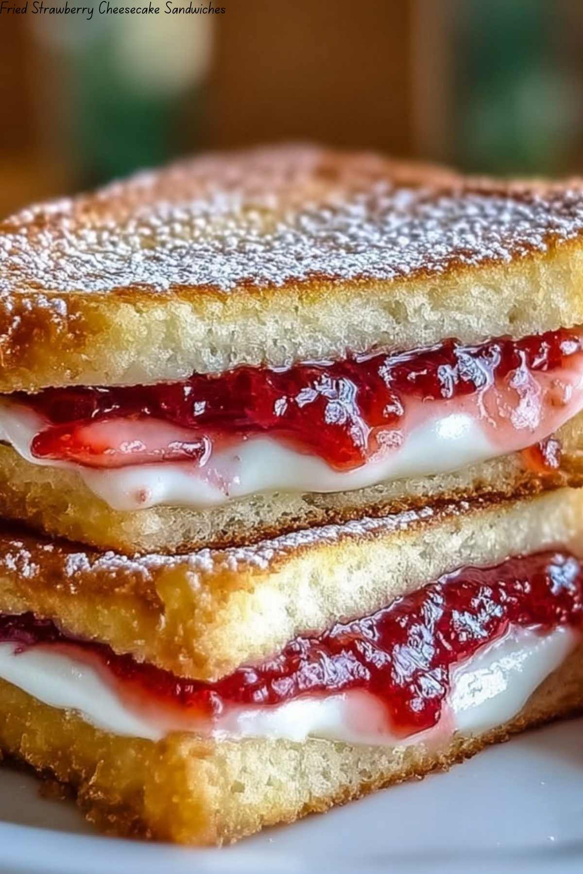 Fried Strawberry Cheesecake Sandwiches