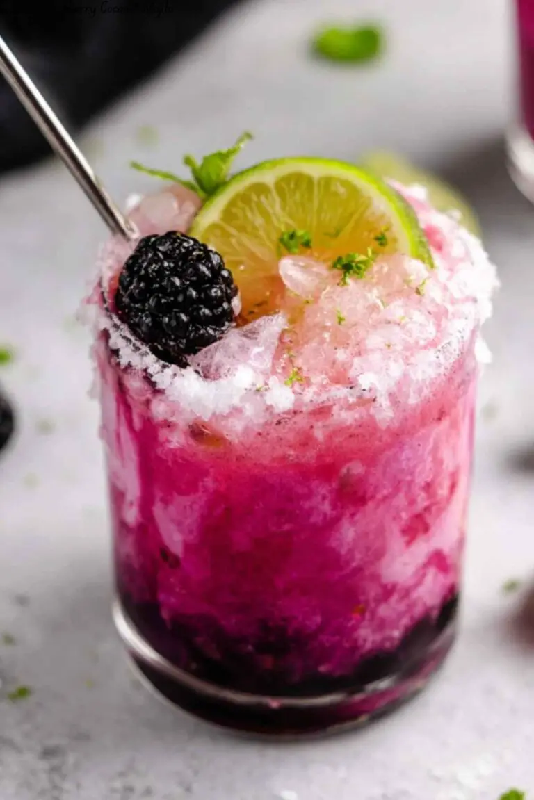 Creamy Blackberry Coconut Mojito