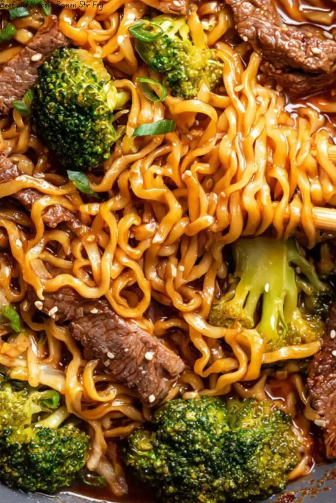 Beef and Broccoli Ramen Stir Fry