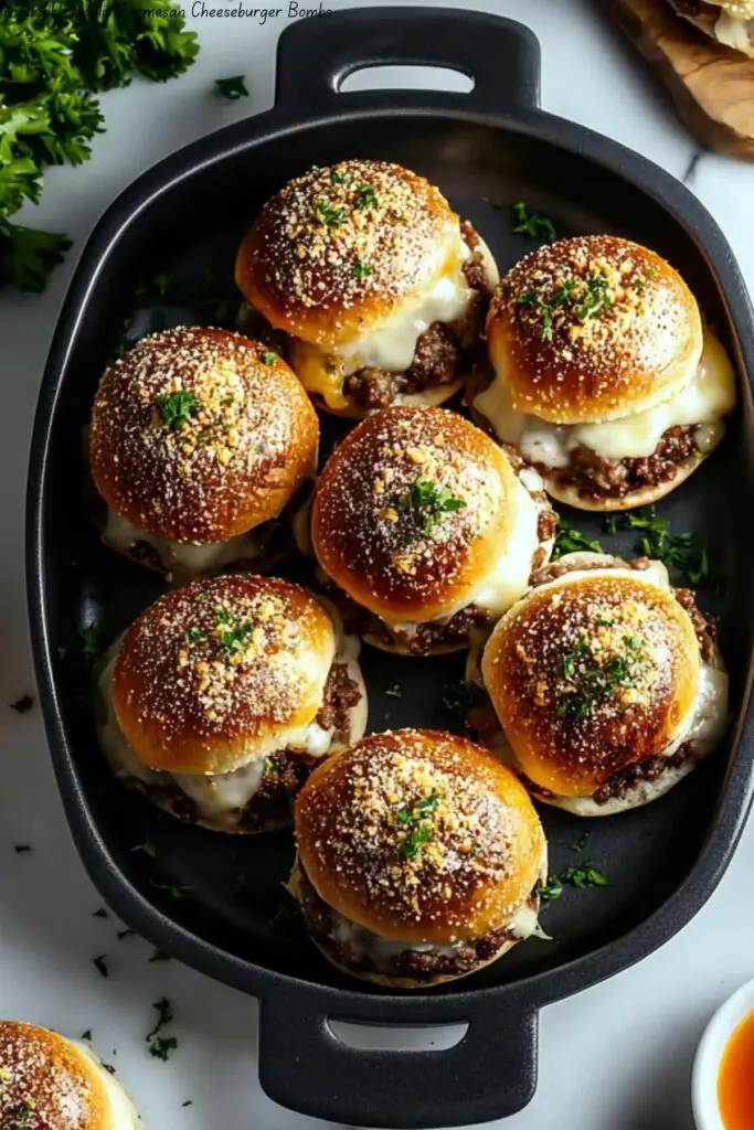 Irresistible Garlic Parmesan Cheeseburger Bombs