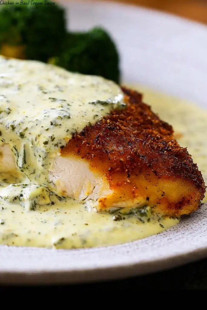 Chicken in Basil Cream Sauce