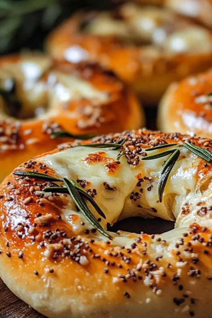 Mozzarella Stuffed Rosemary Parmesan Soft Pretzels