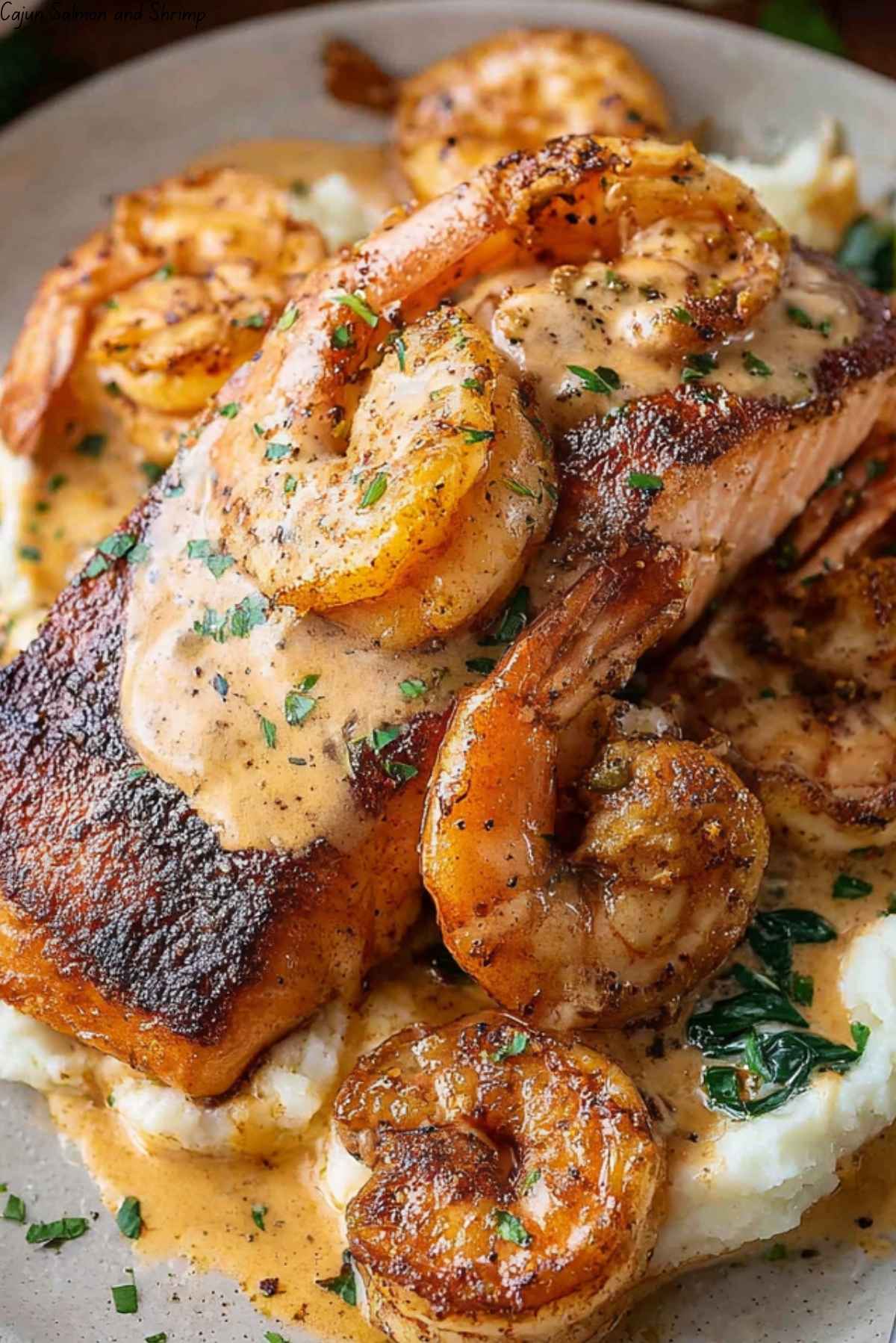 Cajun Salmon and Shrimp