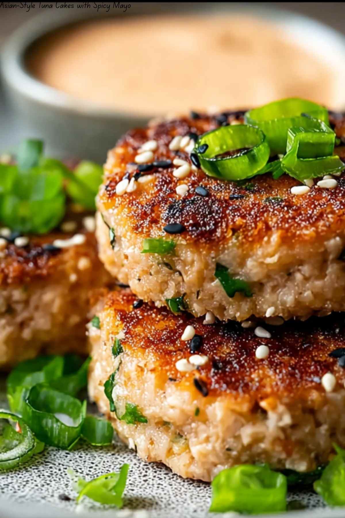 Asian-Style Tuna Cakes with Spicy Mayo
