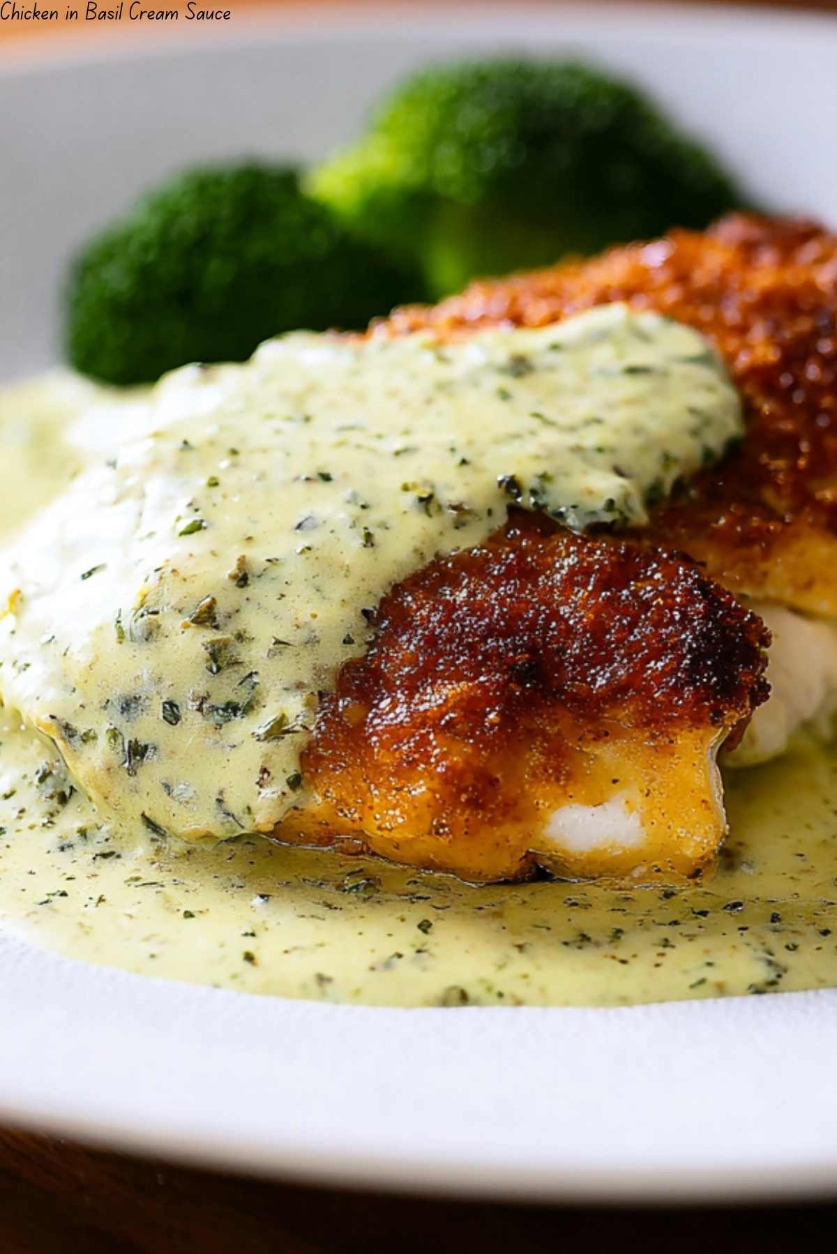 Chicken in Basil Cream Sauce