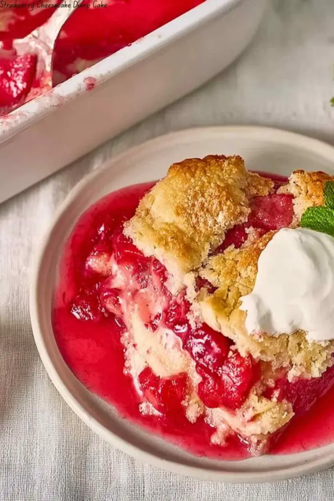 Strawberry Cheesecake Dump Cake
