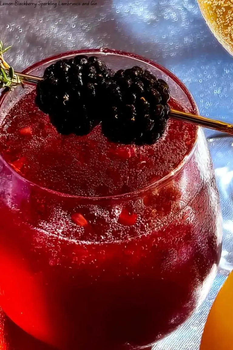 Lemon-Blackberry Sparkling Lambrusco and Gin