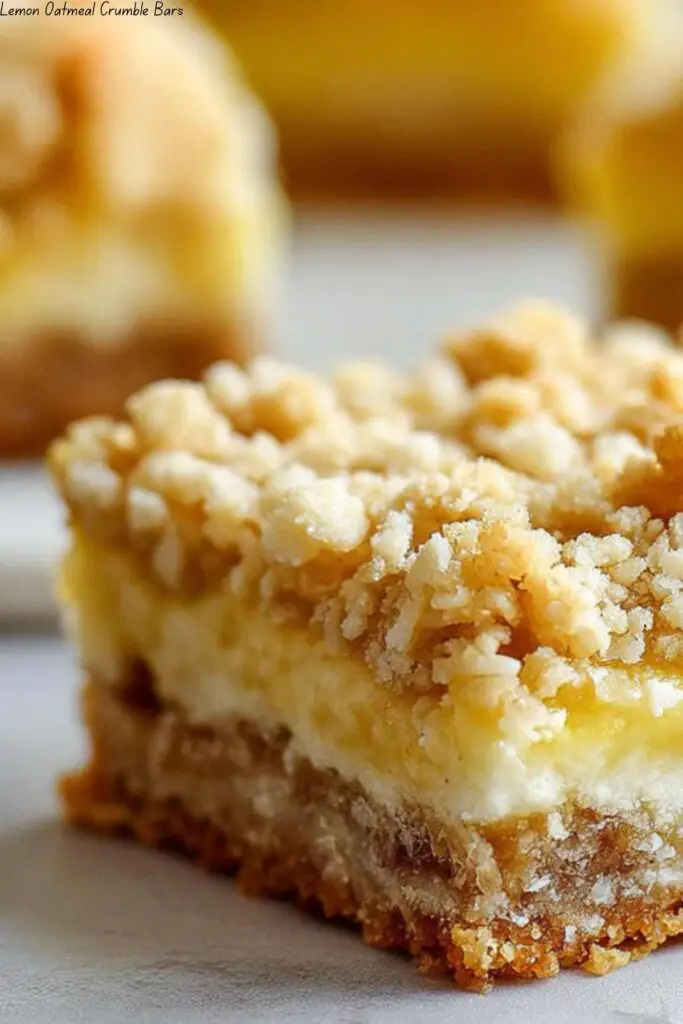 Lemon Oatmeal Crumble Bars