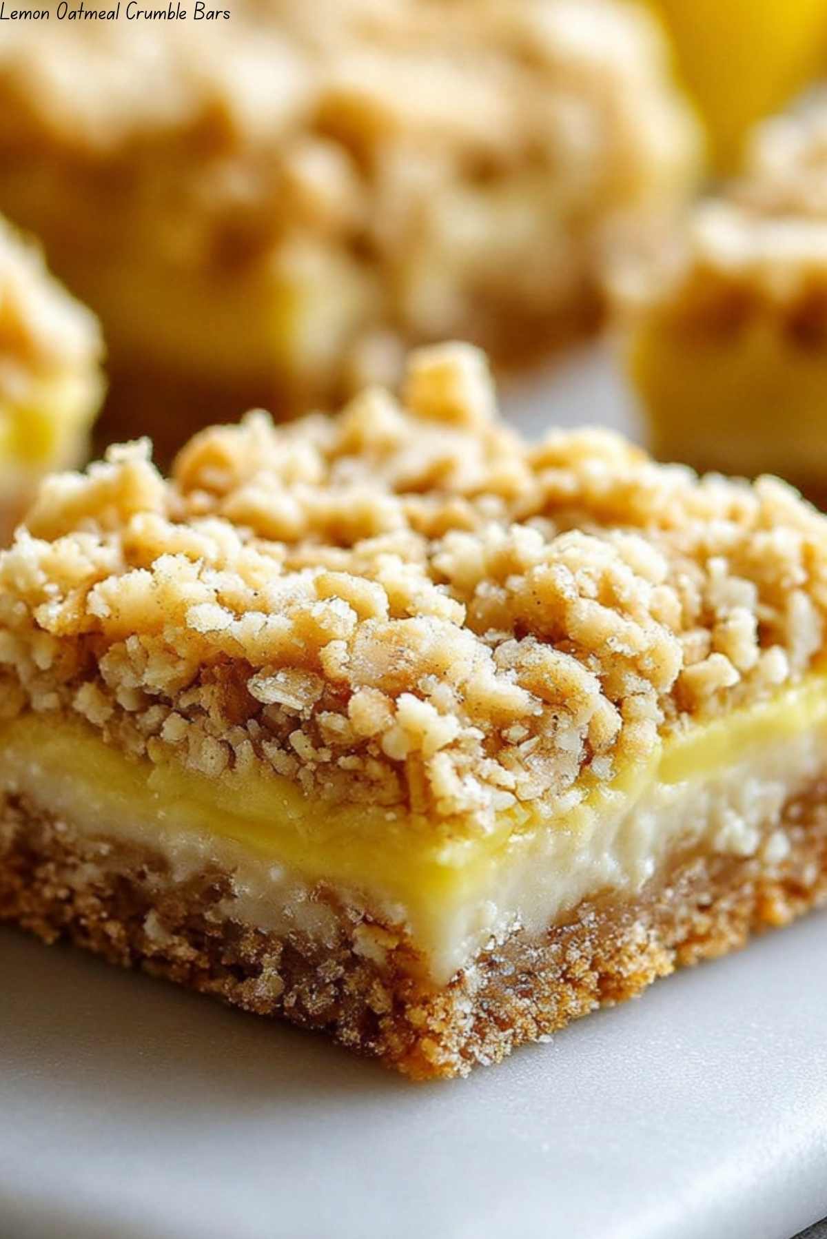 Lemon Oatmeal Crumble Bars