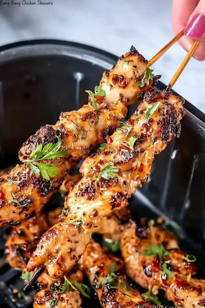 Bang Bang Chicken Skewers