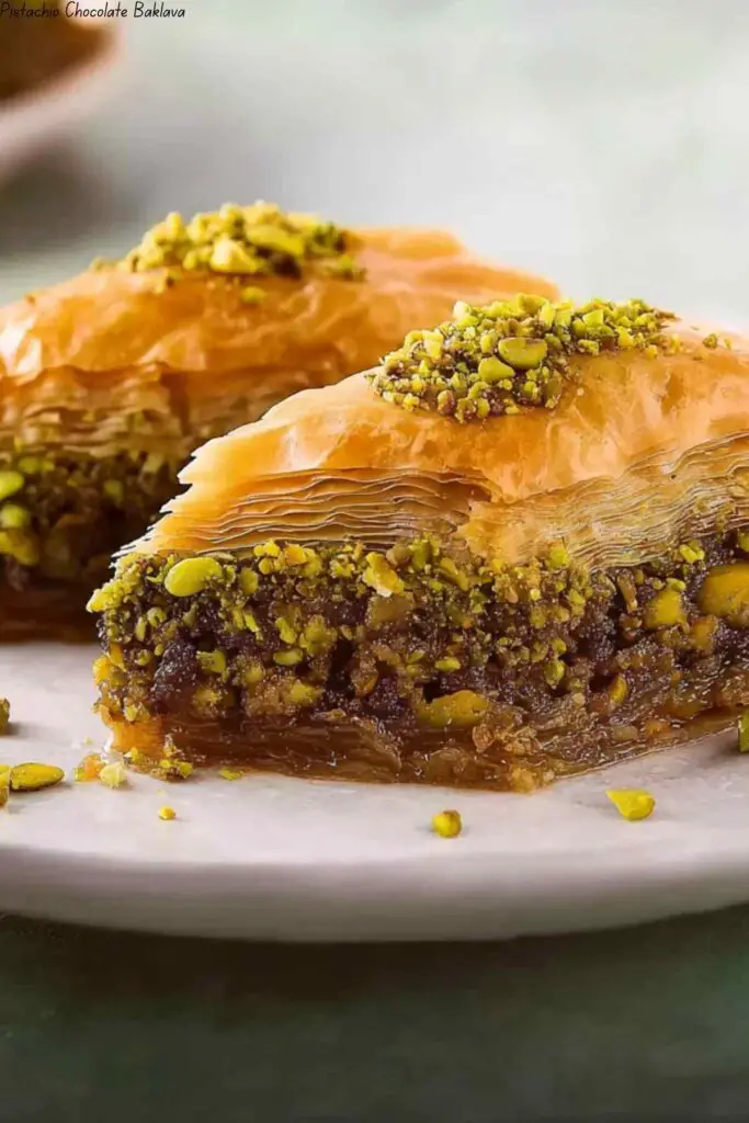 Pistachio Chocolate Baklava