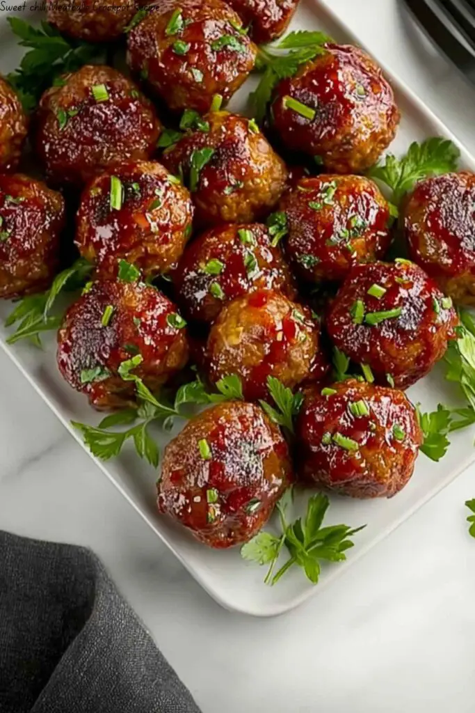 Sweet Chili Meatballs Crockpot Recipe