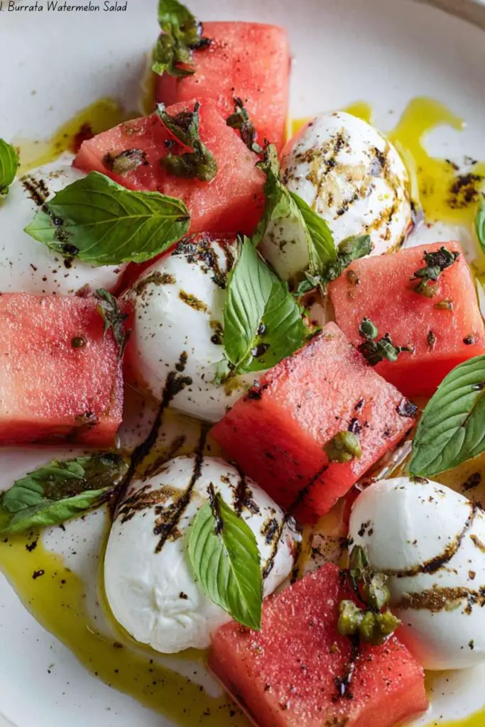 Burrata Watermelon Salad