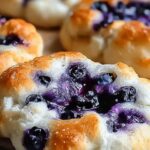 Fluffy Cottage Cheese Blueberry Cloud Bread
