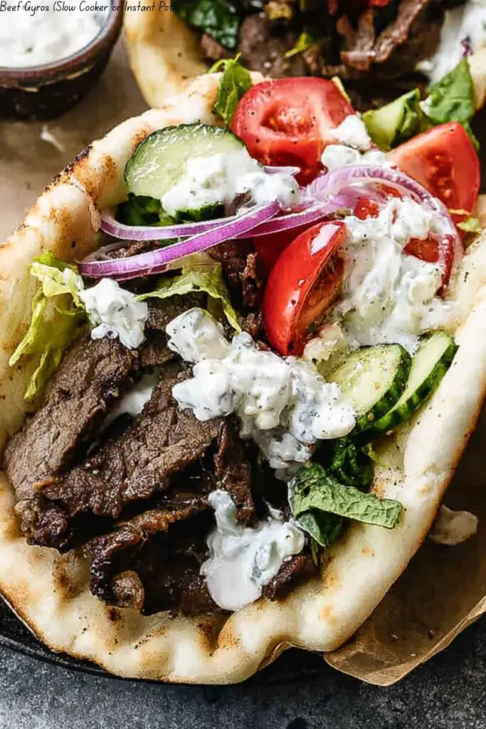 Beef Gyros (Slow Cooker or Instant Pot)