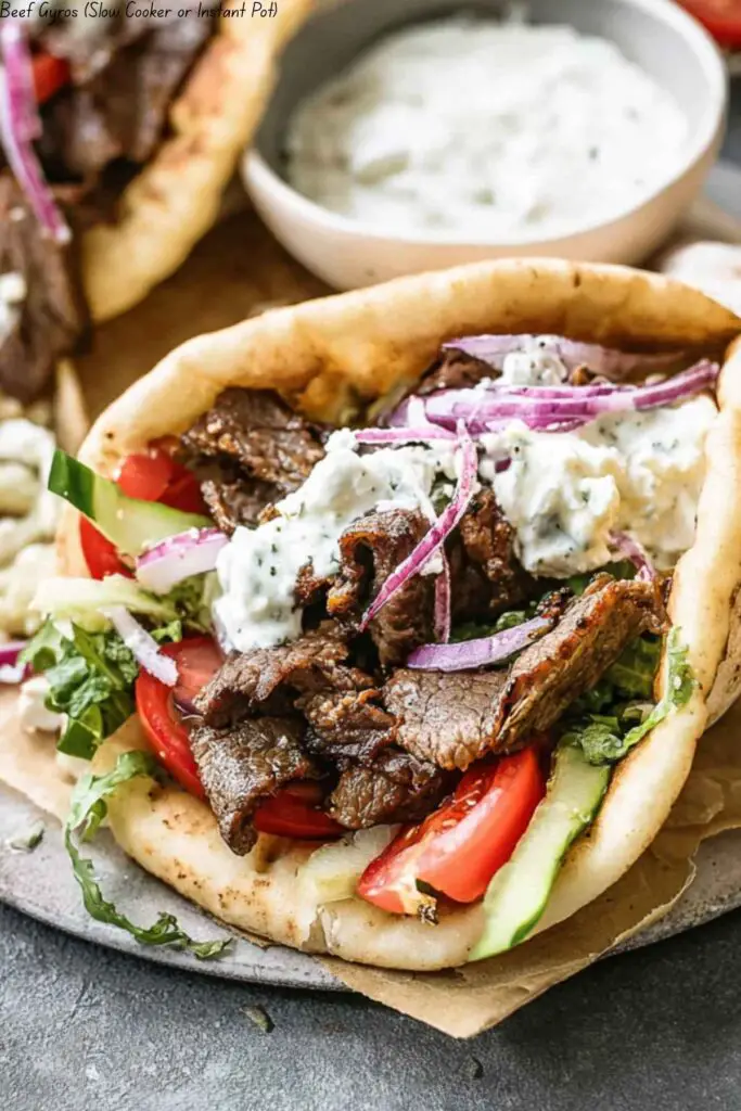 Beef Gyros (Slow Cooker or Instant Pot)