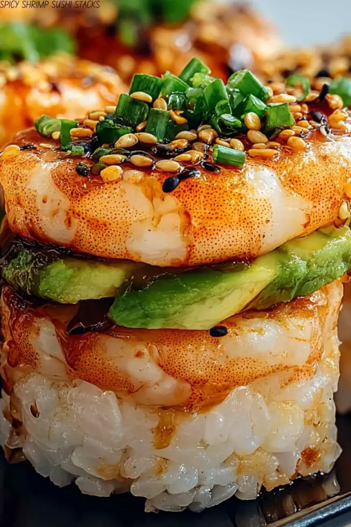 SPICY SHRIMP SUSHI STACKS