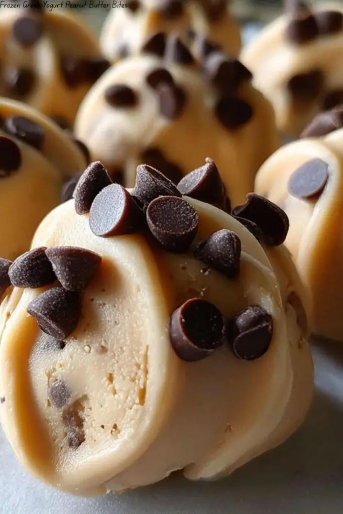 Frozen Greek Yogurt Peanut Butter Bites