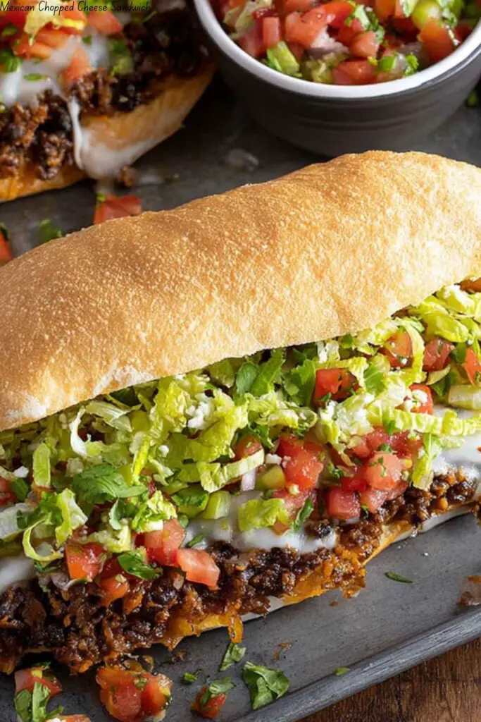 Mexican Chopped Cheese Sandwich