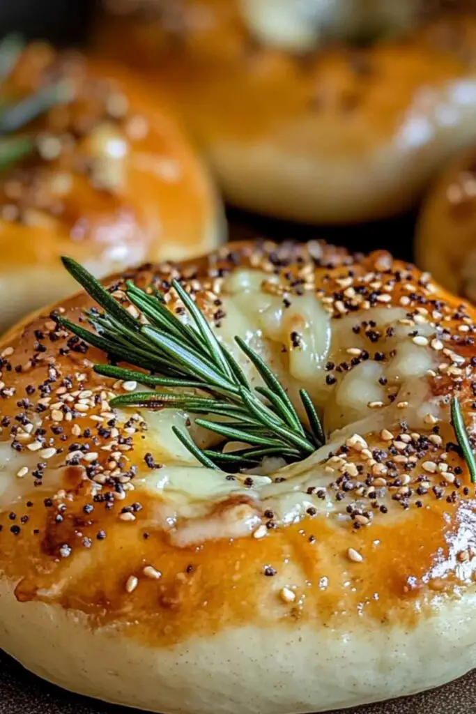 Mozzarella Stuffed Rosemary Parmesan Soft Pretzels