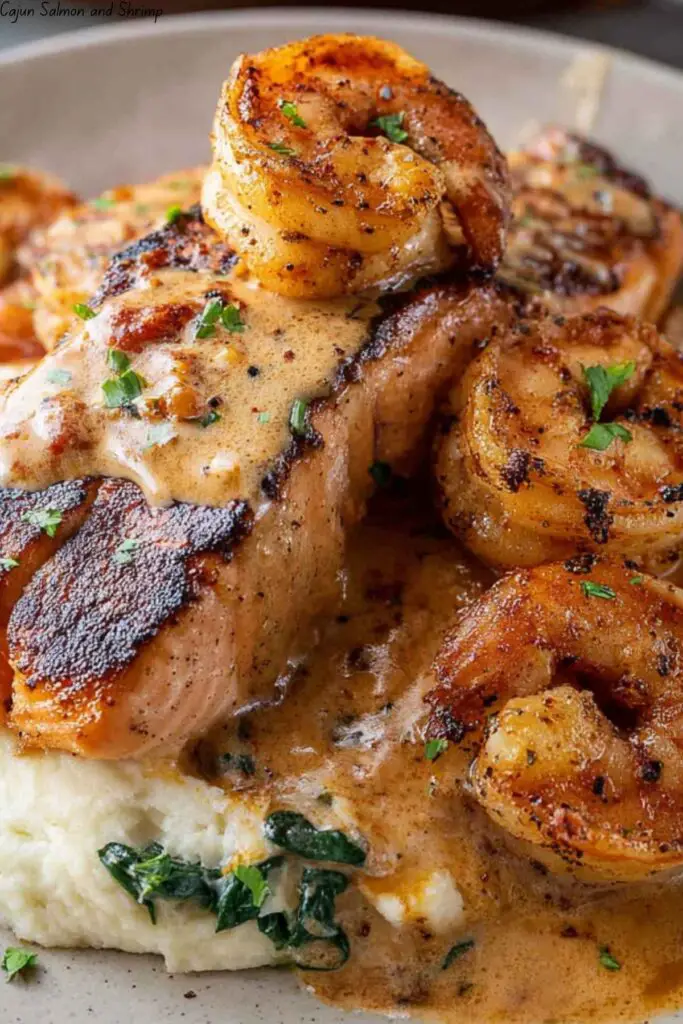 Cajun Salmon and Shrimp