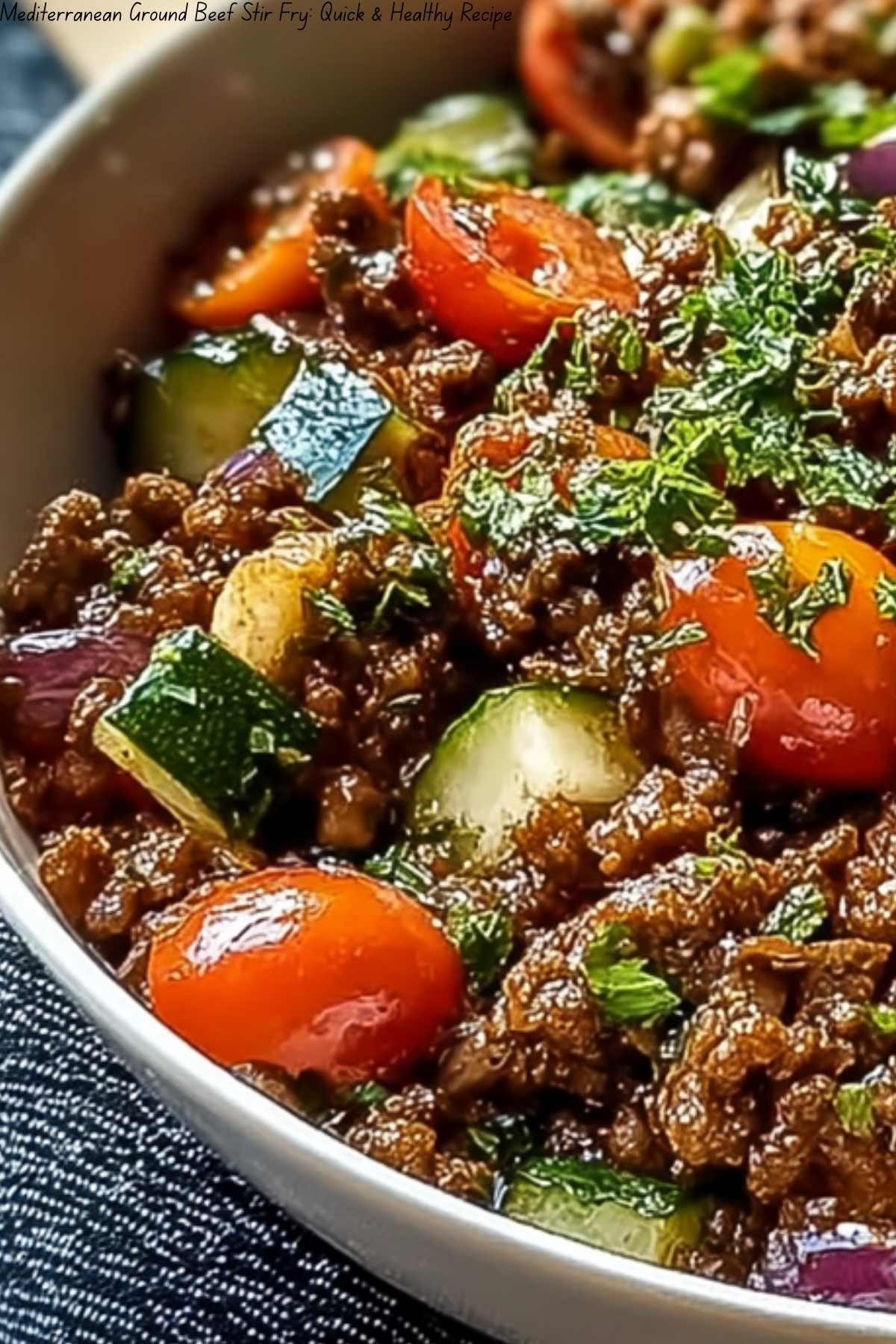 Mediterranean Ground Beef Stir Fry: Quick & Healthy Recipe