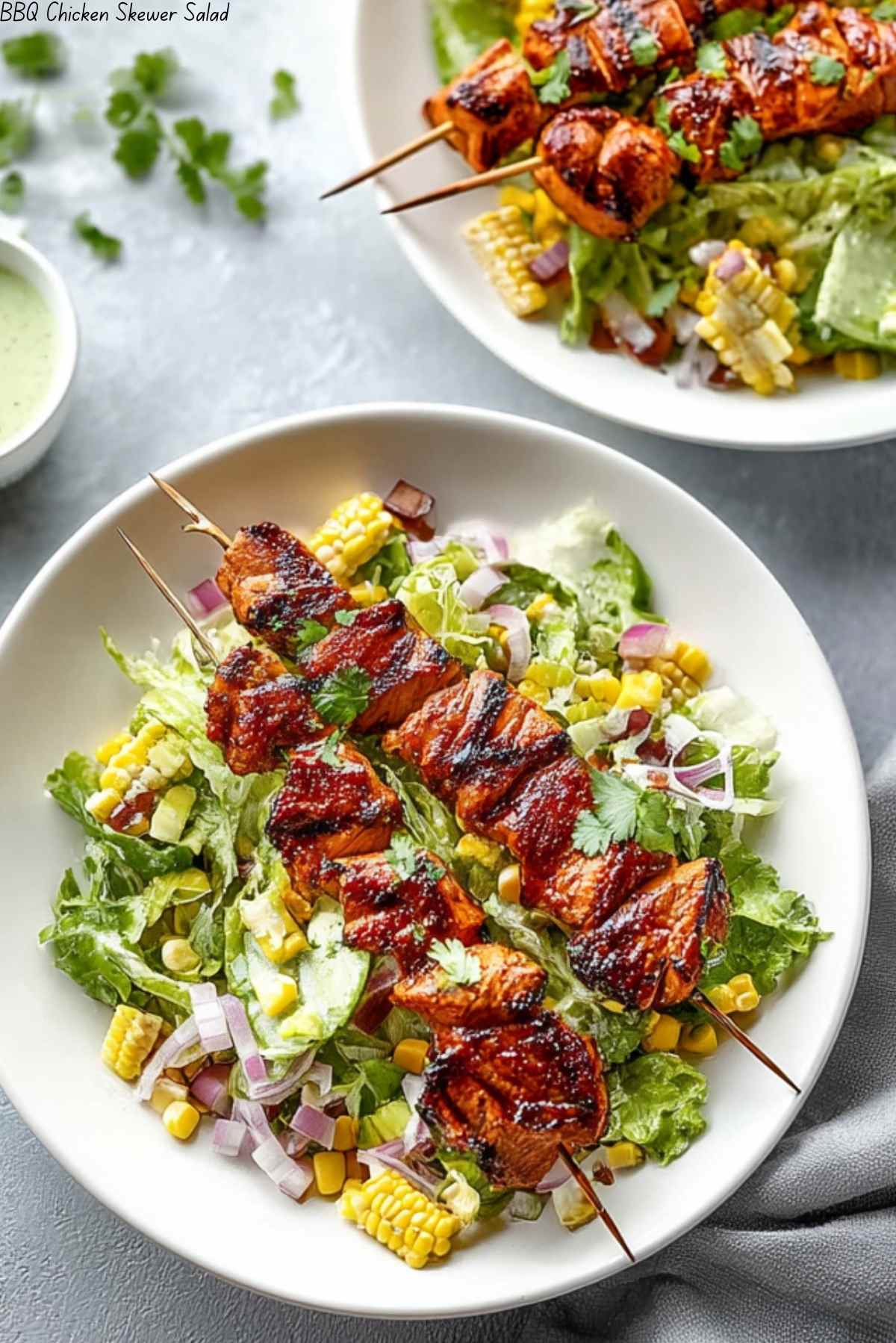 BBQ Chicken Skewer Salad